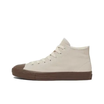 Converse All Star Anti Slip Wear Resistant Mid Top Skateboard Shoes Unisex Beige