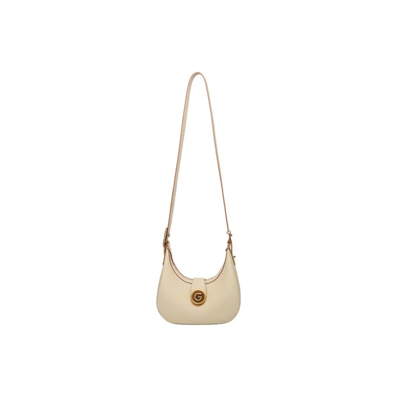 GELANNI Cow Leather Shoulder Bag Regular Women's Ecru/Black/Brown-1
