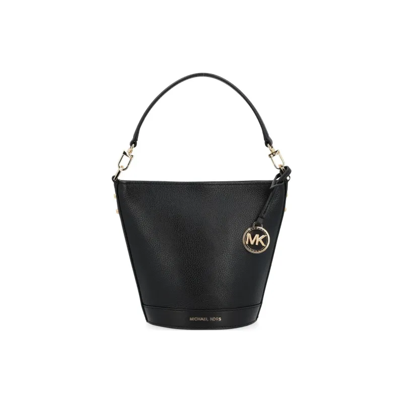 MICHAEL KORS Litchi Grain Leather Bucket Bags One Shoulder Handbag Crossbody Bag Small Size Women's Black-2