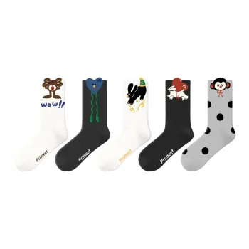 Primeet Mid Calf Socks Women's 5 Pack