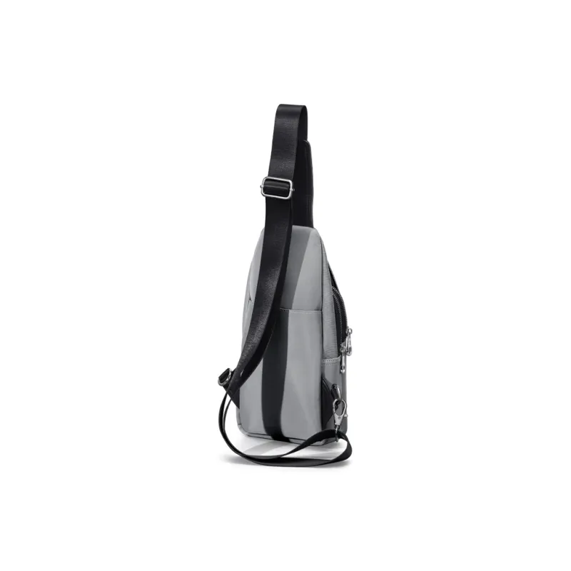 Simvay Clos Fabric Shoulder Bag Crossbody Bag Sling Bags Small Size Men's Silver Gray-4