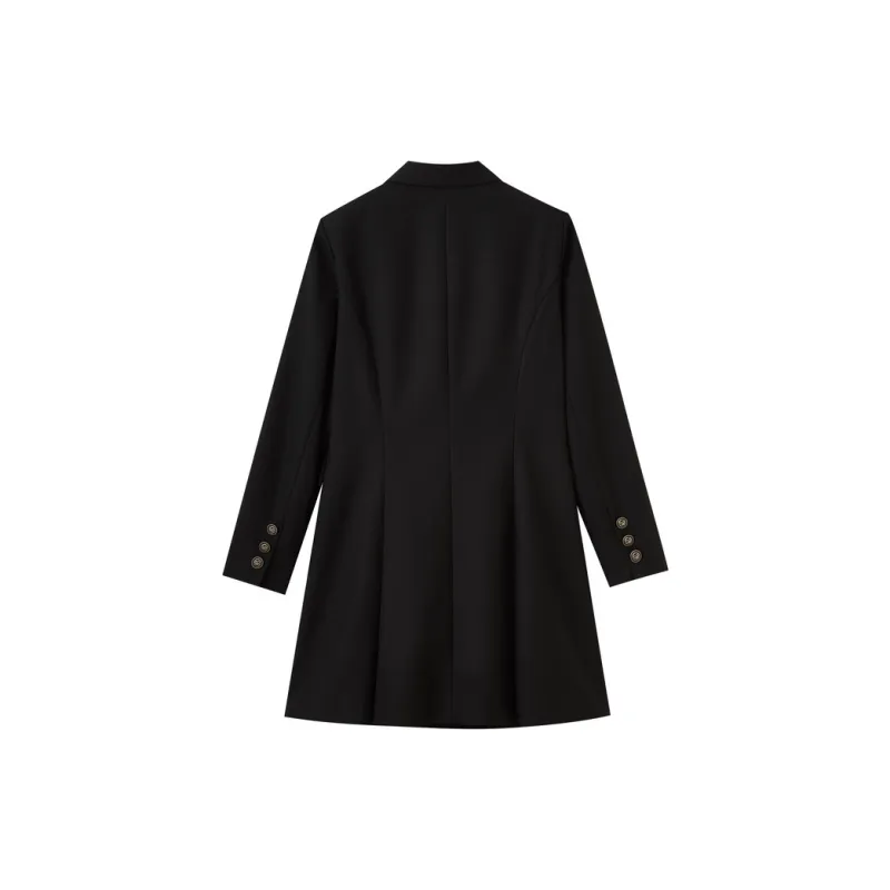 SHUIYUNJIAN Long Sleeved Dresses Women's Black-1