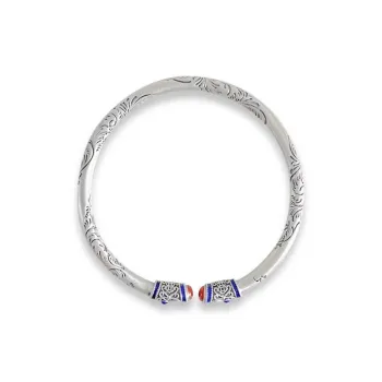 Brahmacharya 999 Fine Silver Bangles Women's