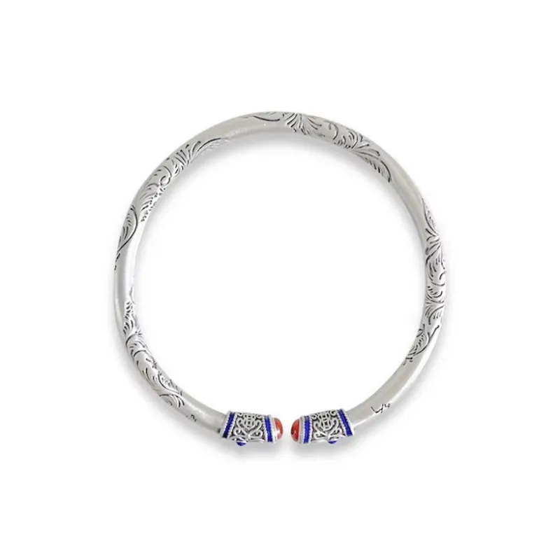 Brahmacharya 999 Fine Silver Bangles Women's-0
