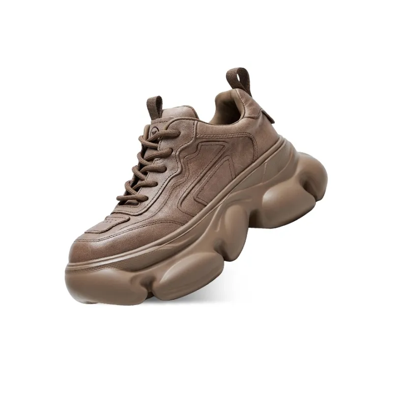 CHERYKALLY Anti-Slip And Wear-Resistant Height Increasing Coverage Low-Top Chunky Sneakers Women's-11