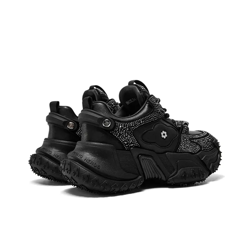 CHERYKALLY Cushioning Anti-Slip And Wear-Resistant Height Increasing Low-Top Chunky Sneakers Women's-7