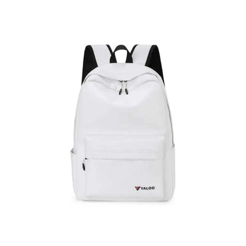 Yalu Waterproof Fabric Backpack Regular Unisex Black/White-3