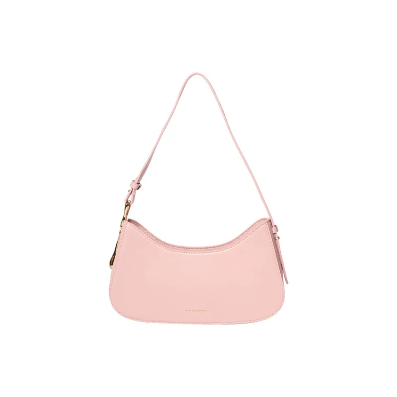 OMI Synthetic Leather Underarm Shoulder Bag Regular Women's Black/Ecru/Khaki/Pink-0