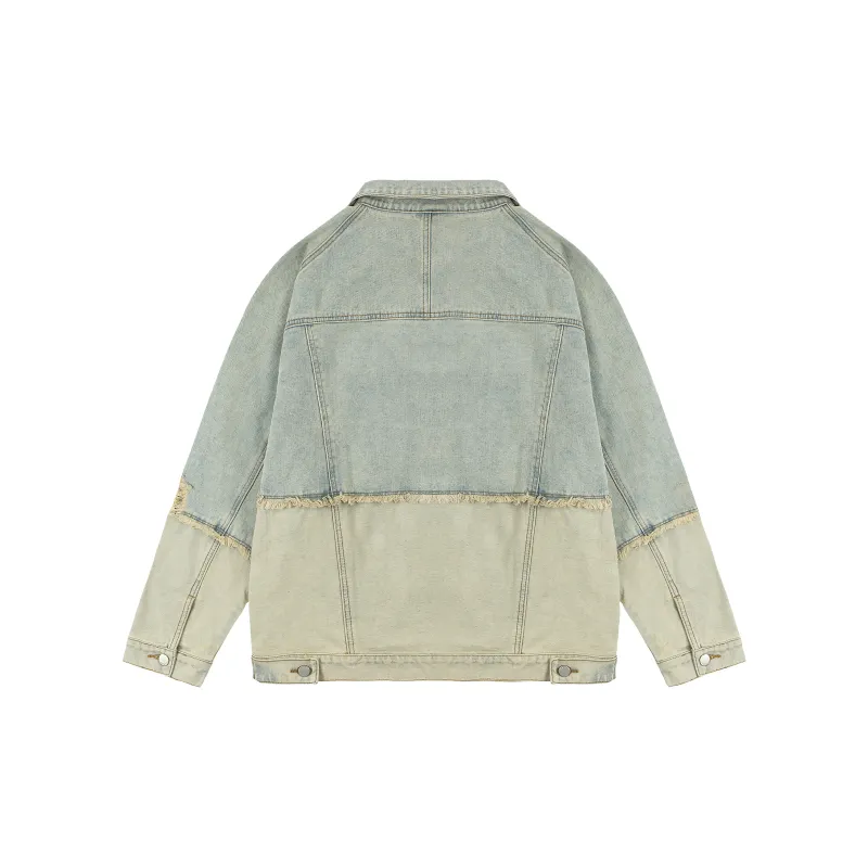 XINYINSU FW24 Denim Jacket Unisex Yellow Mud-1