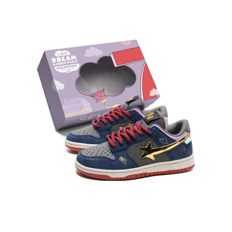 7 SEVFUN Slip Resistant Low Top Skateboard Shoes Unisex Wukong Blue-1