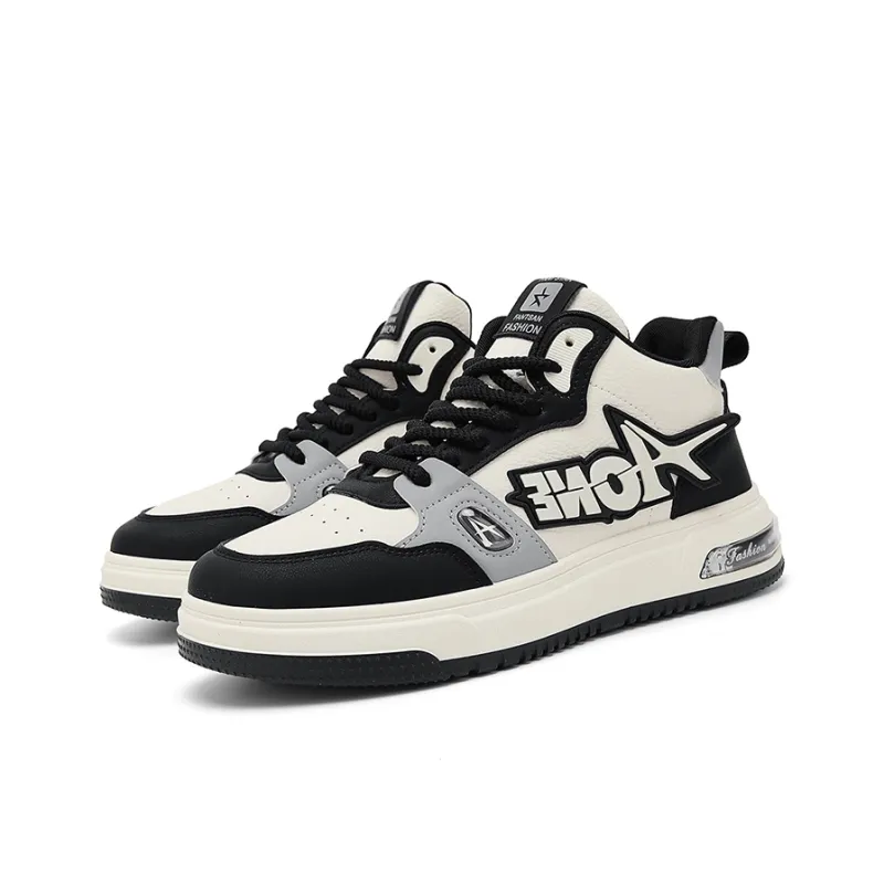 AD Warm Wear-Resistant Height Increasing High-Top Skateboard Shoes Men's-3