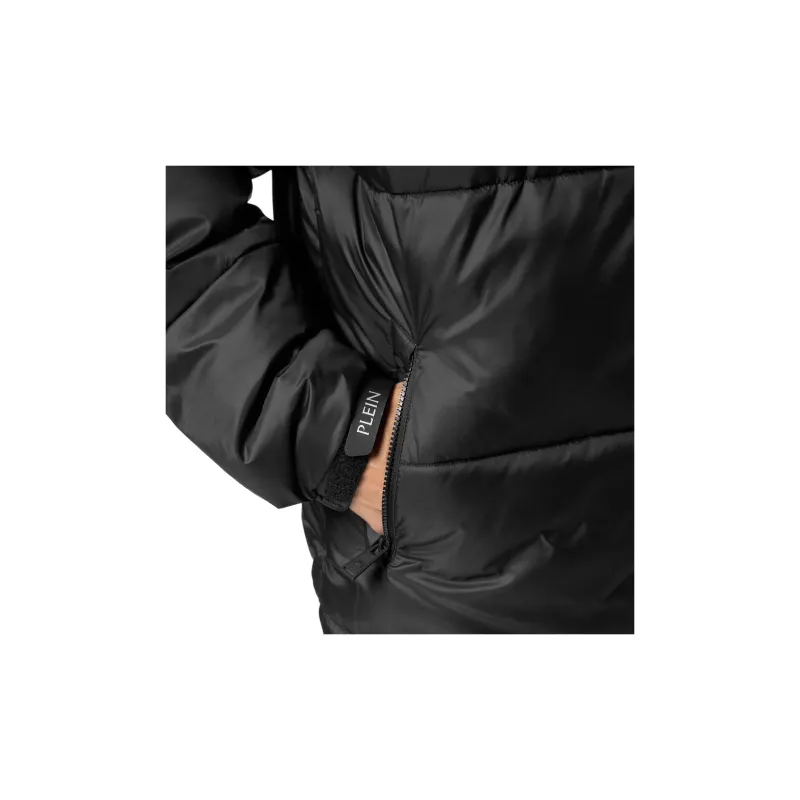 PLEIN SPORT Logo Patch Puffer Jacket-5