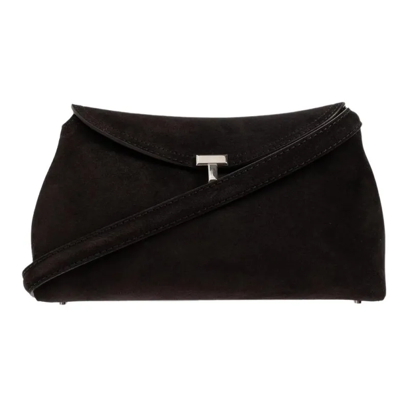 TOTEME Cow Leather Crossbody Bag, Shoulder Bag Regular Women's Black-0