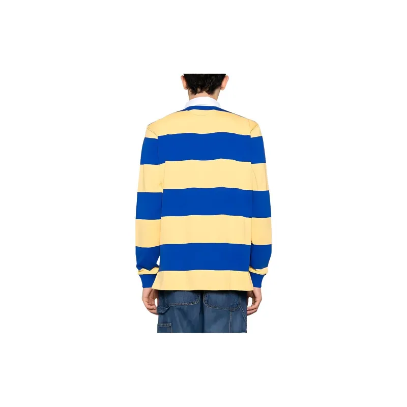 Polo Ralph Lauren Logo Embroidered Rugby Striped Polo Shirt-4