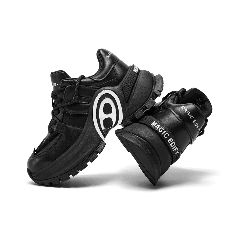 CHERYKALLY Anti Slip And Wear Resistant Height Increasing Low Top Chunky Sneakers Women's-5