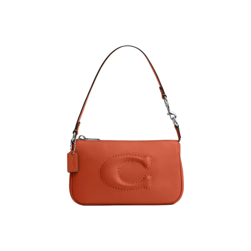 COACH Nolita Cow Leather One Shoulder Handbag Small Size Women's Dark Orange-0