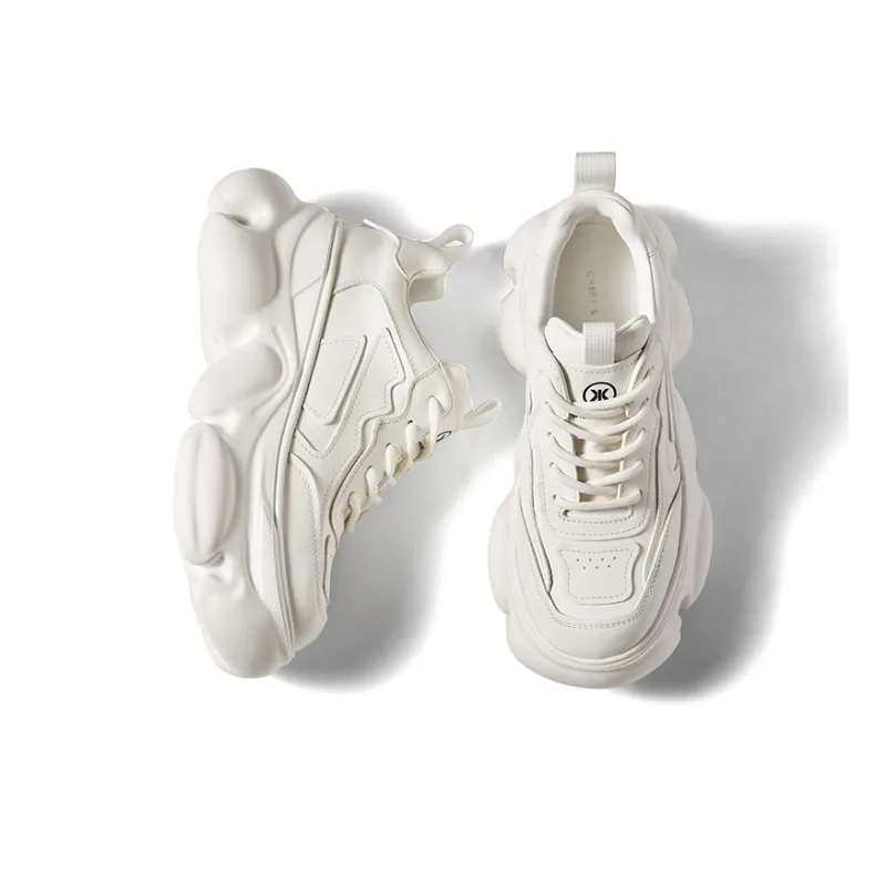 CHERYKALLY Anti-Slip And Wear-Resistant Height Increasing Coverage Low-Top Chunky Sneakers Women's-4