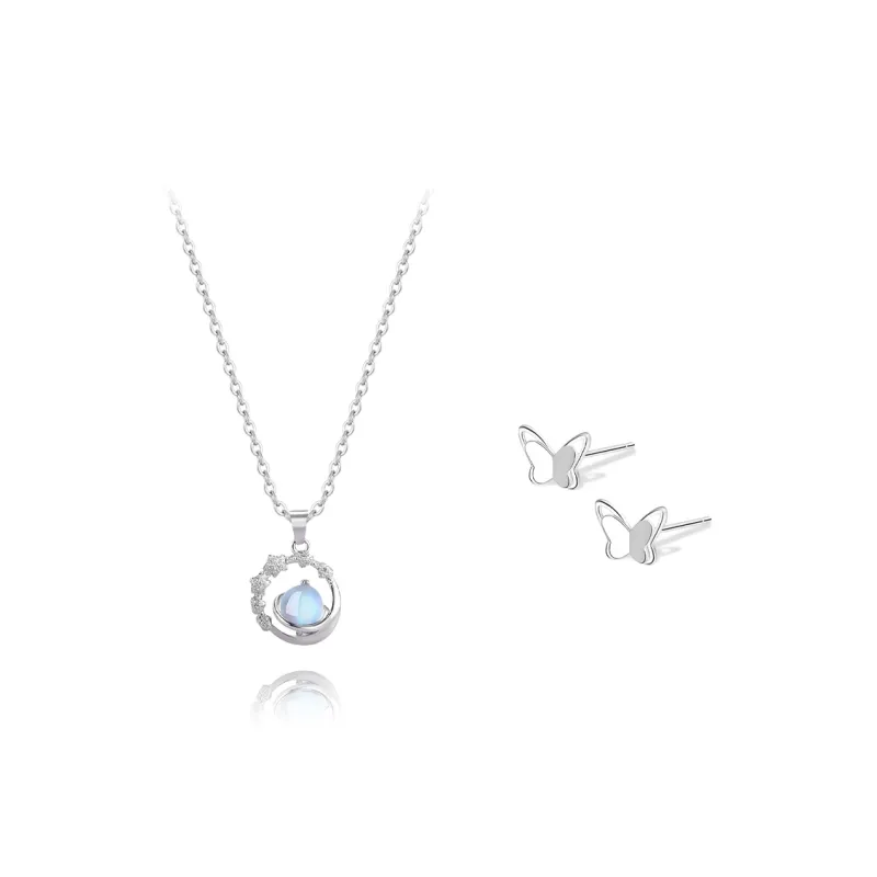 BLANK IN BLANK Sterling Silver Necklaces Women's Bestie Girlfriend Couple Birthday Gift Girl-0