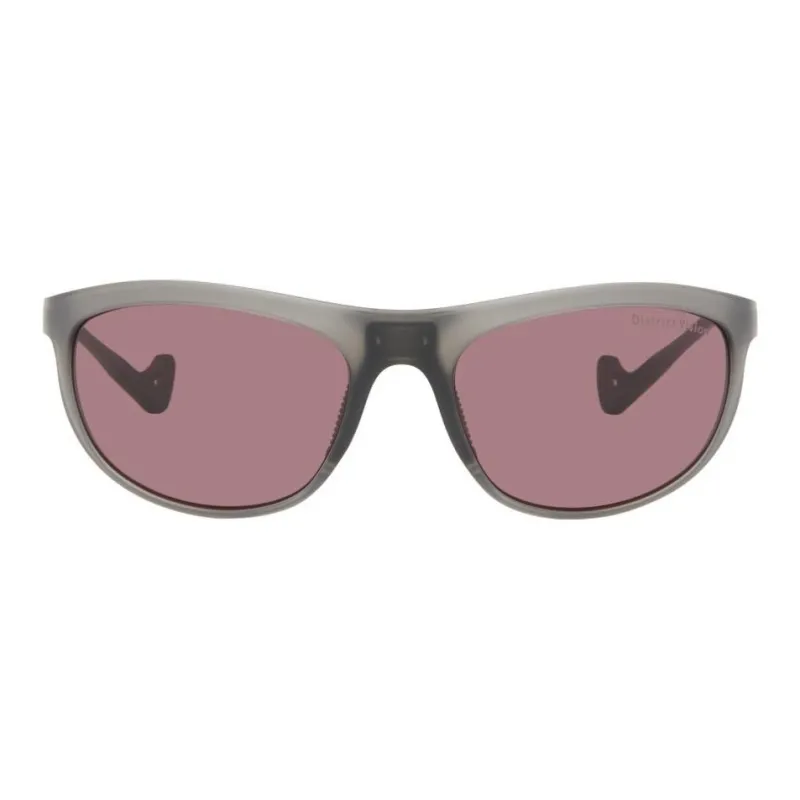 District Vision Acrylic Titanium Rubber Polyacrylic Irregular Shape Sunglasses Men's Gray-0