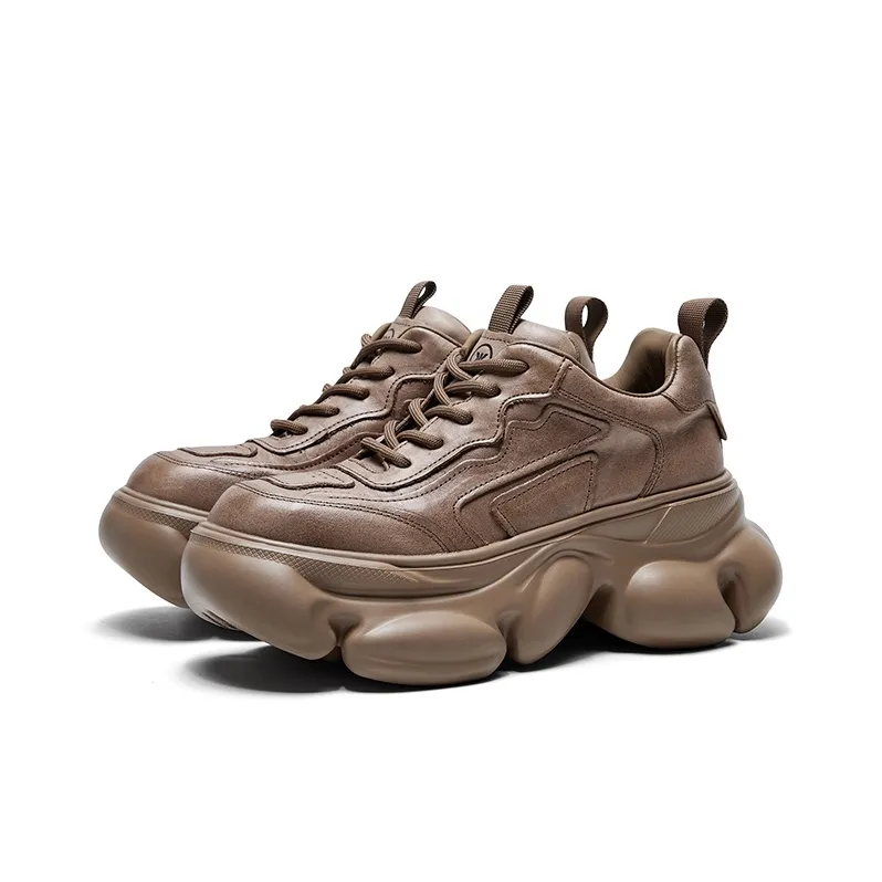 CHERYKALLY Anti-Slip And Wear-Resistant Height Increasing Coverage Low-Top Chunky Sneakers Women's-7