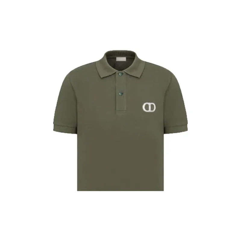 DIOR SS22 Polo Shirt Men's Olive-5