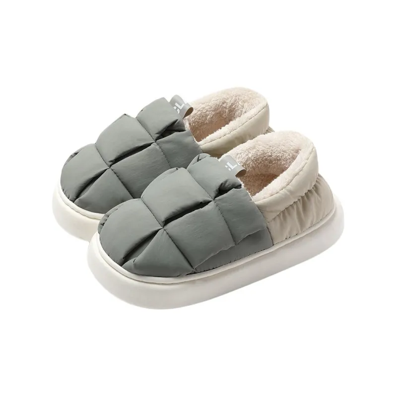 Red Bean Minimalist Style Cotton Slippers-8