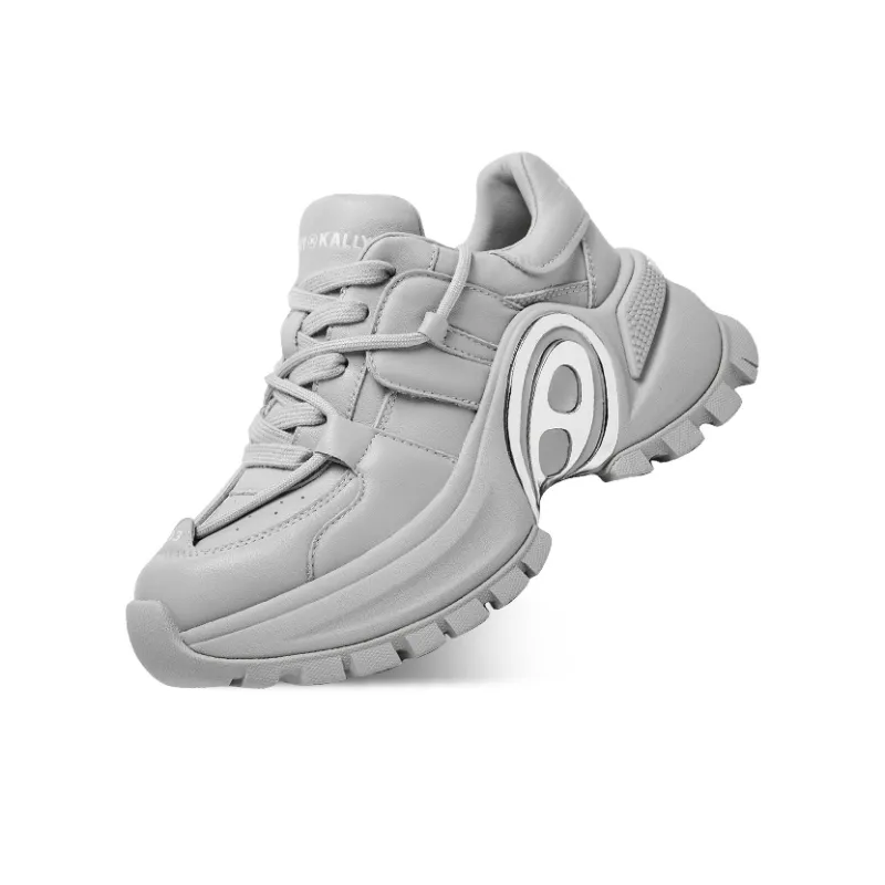 CHERYKALLY Anti Slip And Wear Resistant Height Increasing Low Top Chunky Sneakers Women's-15