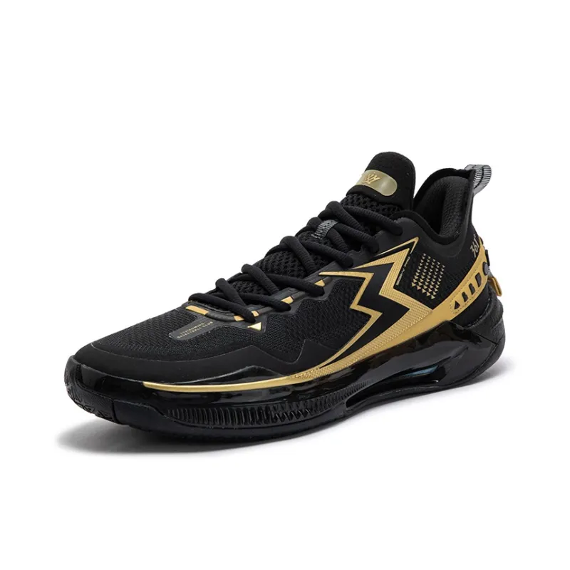 361° BIG3 5.0 Quick PRO Basketball Shoes Men Low Top Obsidian Black/Crown Gold-1