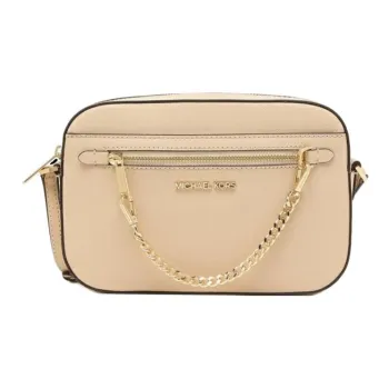 MICHAEL KORS Jet Set Saffiano Leather Shoulder Bag Crossbody Bag Large Size Women's Camel