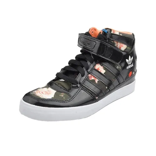 Adidas Originals FORUM Anti Slip Wear Resistant Mid Top Skateboard Shoes Women's Black