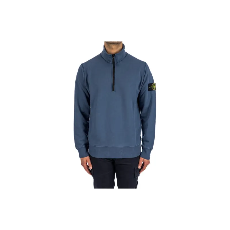 STONE ISLAND Half Zipper Sweatshirt Sweatshirt Men's Gray Blue-2