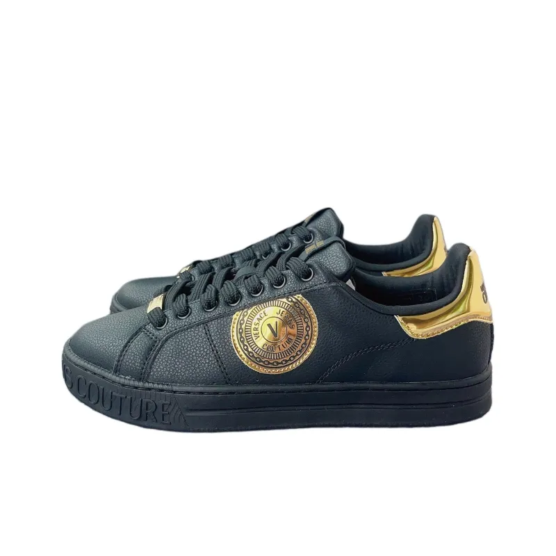 VERSACE JEANS COUTURE Low Top Skateboard Shoes Men's Black-2