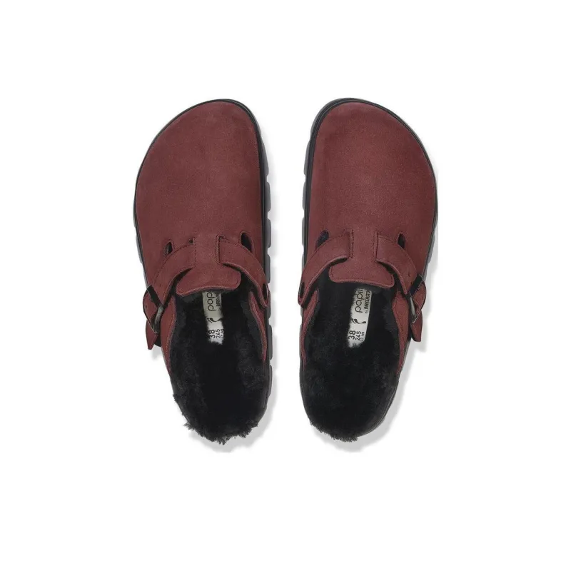 Birkenstock Boston Series EVA Abrasion Resistant Wrap toe Slippers Women's Deep Red-4