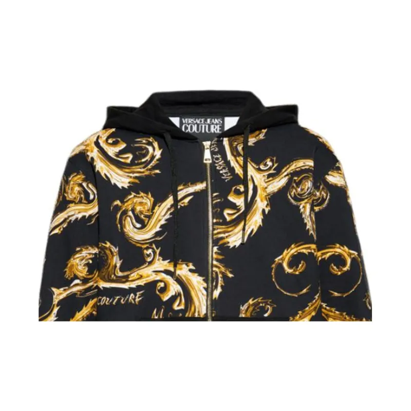 VERSACE JEANS COUTURE Barocco Printed Jersey Hoodie-4