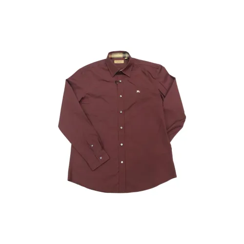 Burberry Shirts Men Burgundy