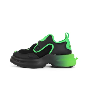 ZERO COSMOS Cushioned Slip Resistant Low Top Chunky Sneakers Unisex Black Green