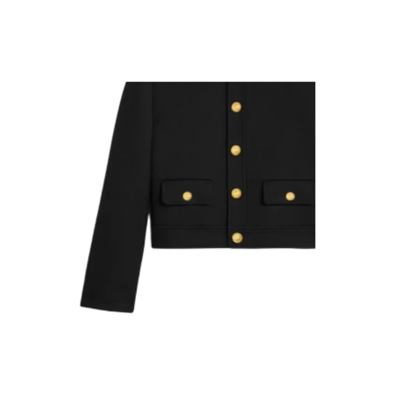CELINE Verneuil Jacket In Double Faced Wool Tricotine-5