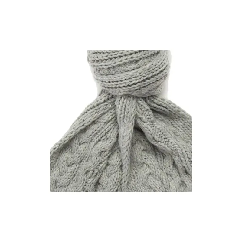 BARBOUR Acrylic Knit Scarves Women's Gray-2