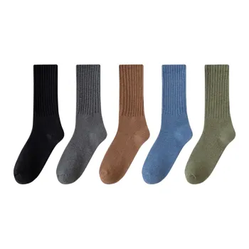 MIIOW Mid Calf Socks Unisex 5 Pack