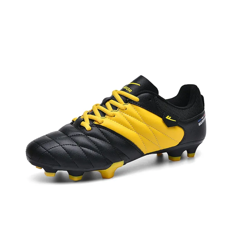 Warrior FG Rubber Long Studs Soft Ground Artificial Ground Natural Ground Cushioned Slip-Resistant Soccer Shoes Unisex-10