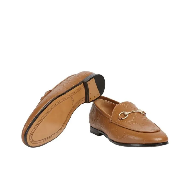 GUCCI Jordaan Loafers Women's Brown-5