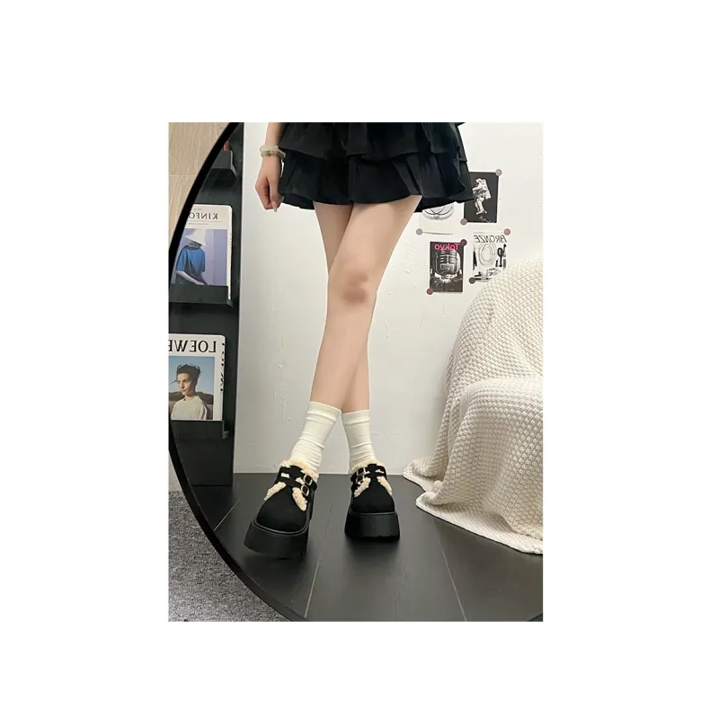 Fashion Casual Loafers Unlined Shoes 7cm Women's-5