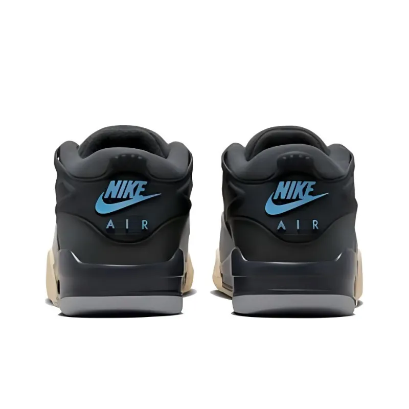 Jordan Air Jordan 4 Slip Resistant Shock Absorbers Mid Top Children's Basketball Shoes Black Gray Unisex-4