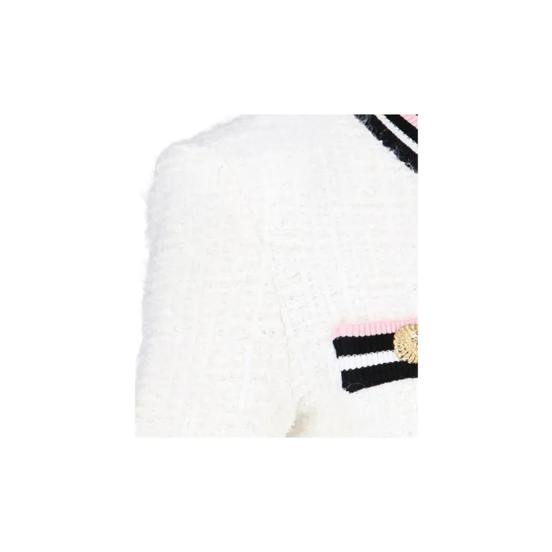 BALMAIN Contrasting Stripe Trim Jacket-6