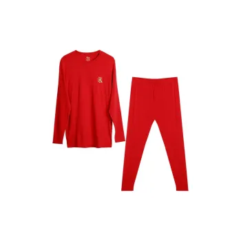 Red Bean Thermal Set Men's China Red