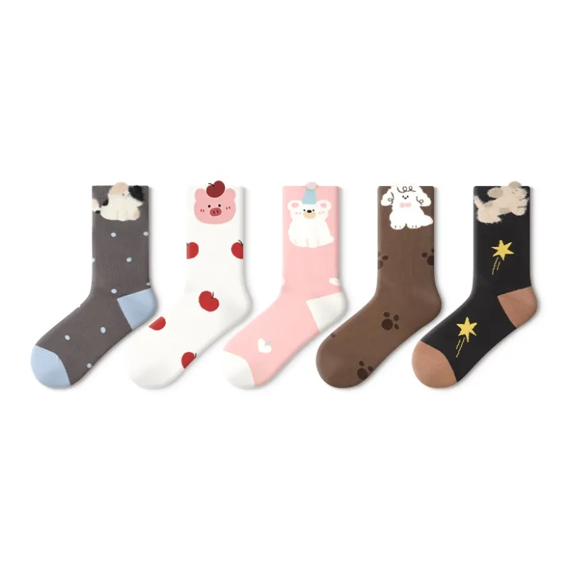 Primeet Mid Calf Socks Women's 5 Pack-4