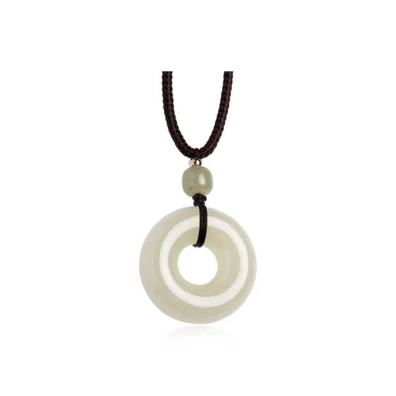 BYTHERE Hetian Jade Necklaces Pale Greenish White Jade Unisex-0