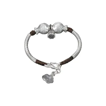 CUTE DAME S999 Fine Silver Bracelets Unisex Silver