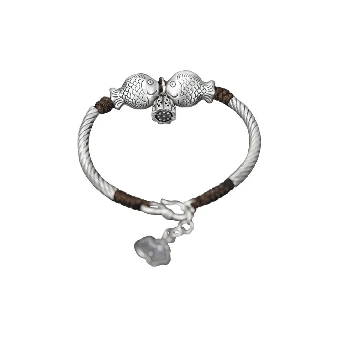 CUTE DAME S999 Fine Silver Bracelets Unisex Silver-0