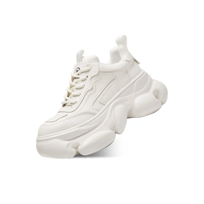 CHERYKALLY Anti-Slip And Wear-Resistant Height Increasing Coverage Low-Top Chunky Sneakers Women's-5